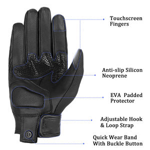 ถุงมือมอเตอร์ไซค์ดีไซน์ใหม่ทันสมัย แบรนด์ส่วนตัว วัสดุทนทาน คุณภาพพรีเมียม ป้องกันอย่างดี รับผลิตตามแบบ - Product Image 3