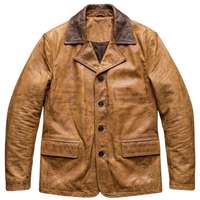 Veste aviateur en cuir véritable TRIVEERS pour homme, col en peau de mouton, respirante, coupe-vent, doublure en polyester/coton, hiver