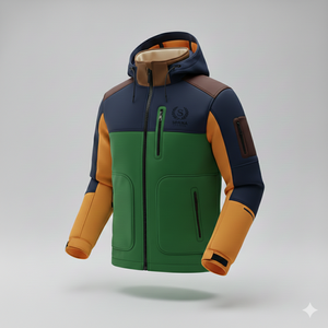 Chaqueta Deportiva Unisex de Invierno, Ligera, con Cierre Completo, Cuello Alto, Transpirable, con Bolsillos, en Color Block, Fabricada con Nailon Reciclado - Product Image 6