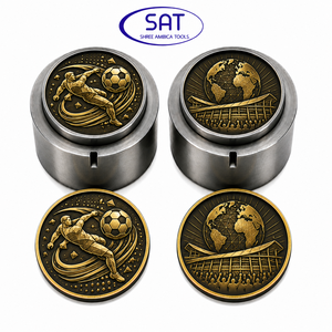 SAT Jewelry Champion Orbit Football Commemorative Stainless Steel Coin Die Custom Sports Souvenir Minting Embossing Sweden - Product Image 1