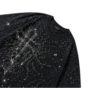 Premium Men's shirts Rhinestone Cross Graphic Tee Heavyweight Black Oversized T-shirt <b>Y2K</b> Gothic Streetwear Distressed <b>Tops</b> - Product Image 4