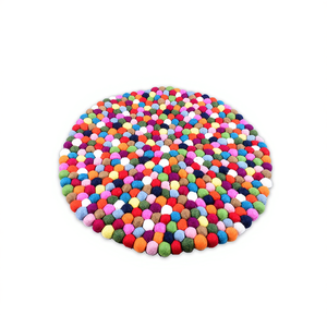 Tapis rond en feutre multicolore, élégant et durable, pour intérieur et extérieur - Product Image 2