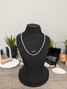 Collier de mariage original et tendance pour femme, en or 14 carats, avec diamants de laboratoire taille brillant, couleur E, taille 7-15, certifié IGI, de luxe - Product Image 3