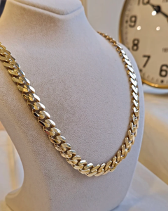 GoldLuxGalleria 14K Gold Plated Alloy Miami Cuban Chain Necklace Men's Classic Curb Link Heavy Chain 25.5 Inches Hip Hop Jewelry - Product Image 2