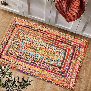 Mantel individual trenzado de yute y algodón reciclado 40 x 60 cm, ecológico, para mesa, venta al por mayor, exportación, natural - Product Image 5