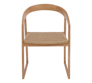 Silla de Comedor Contemporánea para Exteriores, Madera de Teca y Mimbre Sintético, para Hoteles - Product Image 2