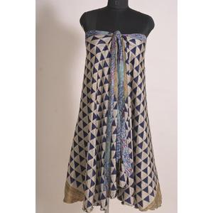 Falda Maxi Cruzada de Seda con Estampado Floral para Mujer, Hecha a Mano, Estilo Vintage, Elegante - Product Image 4