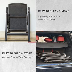 Set di 2 Sedie Pieghevoli da Patio con Telaio in Alluminio, Schienale Alto Regolabile e Telaio Reclinabile per Pranzo all'Aperto - Product Image 5