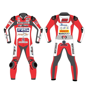 Men’s Custom Cowhide/Kangaroo Leather Racing Suit One Piece Jumpsuit/Traje with CE <b>Level</b> 2 Armor | Custom OEM Manufacturer - Product Image 1