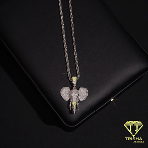Luxury Iced Pendant With Moissanite Diamond 925 Sterling Silver Hip Hop <b>Rope</b> <b>Chain</b> Jewelry - Product Image 5