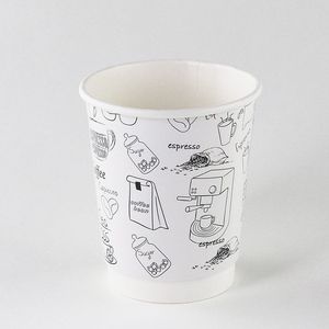 Leak-proof 12oz Double Wall Paper <b>Cup</b> <b>Set</b> with Plug Lid for High Volume Beverage serving centre - Product Image 6