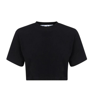 เสื้อครอปท็อปผู้หญิงสีดำ แขนสั้น สไตล์ลำลอง เสื้อยืดพื้นฐาน ทรงเข้ารูป เสื้อครอปเรียบง่ายสำหรับฤดูร้อน แฟชั่นเสื้อครอปท็อป - Product Image 2