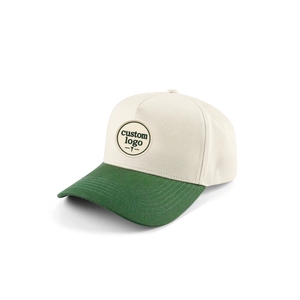 Casquette de golf personnalisée bicolore haute performance, 5 panneaux, visière contrastante, réglable, broderie 3D, respirante, imperméable - Product Image 1