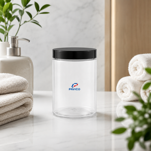 ขวดพลาสติกใสทรงกลมขนาด 750 มล. พร้อมฝาเกลียวสีดำ บรรจุภัณฑ์เครื่องสำอาง ขายส่งจากโรงงานผู้ผลิตในเวียดนาม - Product Image 5