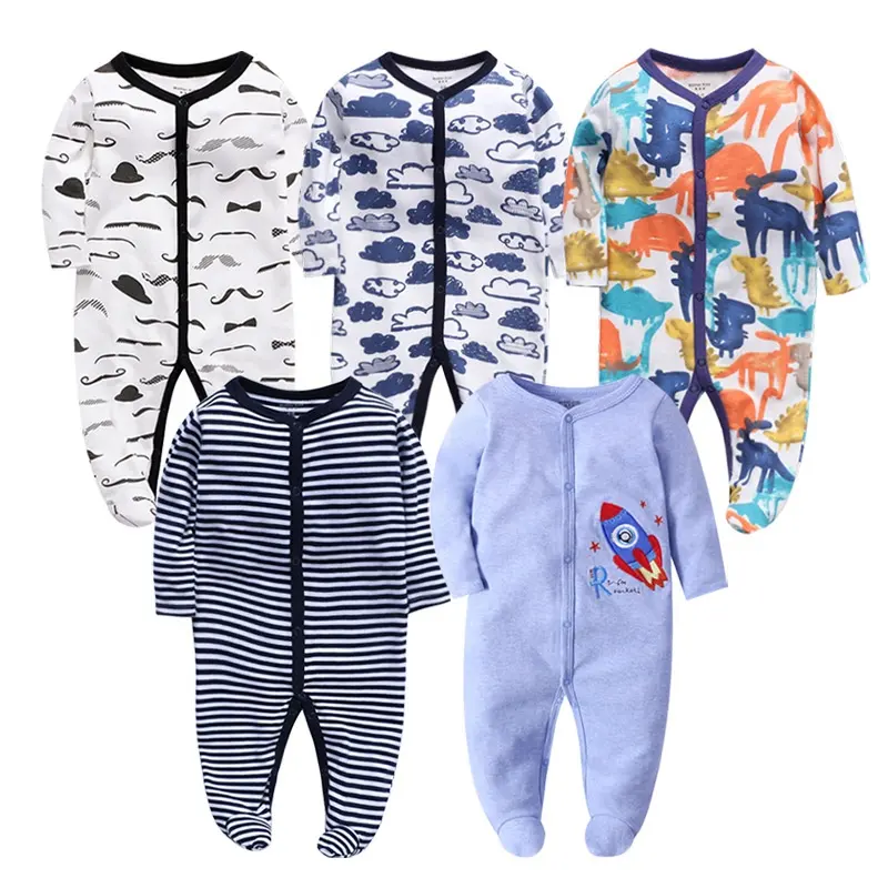 EVERYSTEP 1 pz 100% cotone inverno avvolgere il piede pagliaccetto manica lunga vestiti del neonato vestiti del pagliaccetto del bambino all'ingrosso