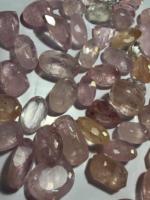 Morganite rose et pêche facettée en gros pour la fabrication de bijoux