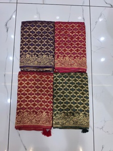 Dupatta en Georgette Khadi Bandhej HD Premium, Vêtement Ethnique Traditionnel, Doux et Léger, pour Fêtes et Festivals, 6 HDP jorjot dupatta - Product Image 1