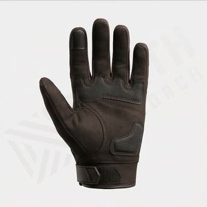 Gants de moto en cuir personnalisés à demi-doigts pour l'été, protection des articulations, accessoires de sécurité haute performance - Product Image 2