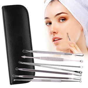 Kit de 8 Piezas para Extraer Puntos Negros y Espinillas, Herramienta de Eliminación de Acné por Succión al Vacío, Color Negro - Product Image 3
