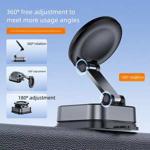 Soporte Magnético de Metal con Ventosa de Silicona de 360° de Rotación, Montaje en un Segundo °   Soporte Giratorio para Teléfono Móvil para Ventana, Tablero y Consola del Automóvil - Product Image 5