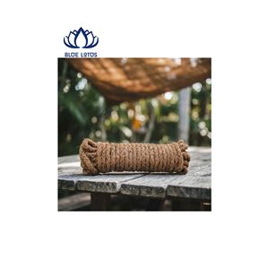 Corde en fibre de coco de lotus bleu de haute qualité |   Corde en fibre naturelle durable, modèle Kristen Nguyen, fil fin, motif brut, grande taille - Product Image 1