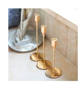 Candelabro de metal pulido para velas, elegante y lujoso, para bodas, eventos festivos, decoración del hogar, para mesa. - Product Image 1