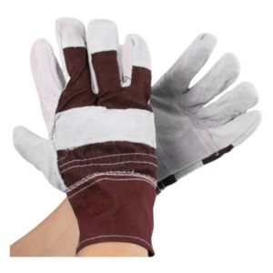 Gants de travail en cuir imperméables antidérapants à doigts complets, bleu et blanc, pour l'hiver, protection extérieure, unisexe, à enfiler - Product Image 4