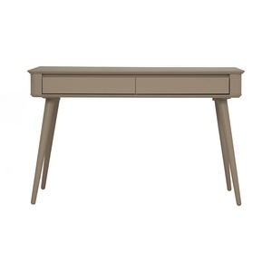 Modern 1200mm Taupe Grey Writing <b>Desk</b> with Solid Rubberwood Legs from Malaysia for <b>Study</b> and Bedroom Use - Product Image 2