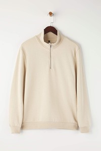 เสื้อสเวตเชิ้ตแบบซิปครึ่งตัวสำหรับผู้ชาย คอสูง ผ้าฟลีซหนานุ่ม สวมใส่สบาย เหมาะสำหรับฤดูหนาว สไตล์สตรีทแวร์  รับผลิตแบบ OEM - Product Image 4