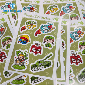 Custom Made Custom Round Adhesive Paper <b>Stickers</b> With Korean Text And Cute Bear Rainbow Design <b>For</b> Gift Craft Use Paper Label - Product Image 3
