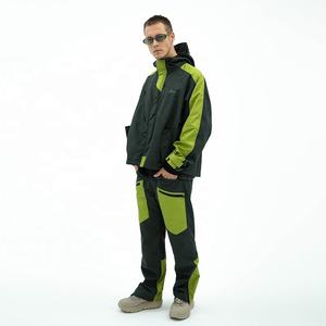 Conjunto Deportivo para Hombre con Bloques de Color, Chaqueta con Capucha y Cremallera Completa, Pantalones Deportivos, Impermeable, de Poliéster, para Invierno - Product Image 1