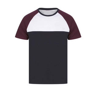 Men's Color Blocking T-Shirt And Shorts <b>Set</b> Crew Neck Casual Summer Wear Breathable <b>Knitted</b> Polyester Cotton Material - Product Image 2