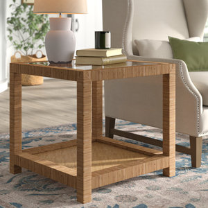 Meuble d'appoint moderne Table d'extrémité en verre avec cadre en métal Tables basses contemporaines - Product Image 2