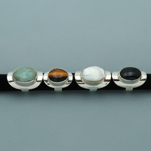 Bague en pierres précieuses de luxe pour hommes en argent sterling 925 faite à la main avec du cristal original pour les occasions d'anniversaire cadeau en vrac bagues fines - Product Image 6