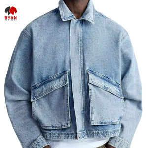 Veste en jean personnalisée Ryan Pro Gear pour hommes avec logo personnalisé, design ODM, col rabattu - Product Image 4
