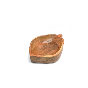 Large Natural Wooden Mixing Bowl with Unique Shape for Cooking Baking Salad Preparation and <b>Kitchen</b> Serving Use - Product Image 1