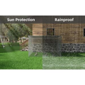 Recinto per Polli con Rete Verde 9.8x6.5x6.5FT per Cortile, Gabbia per Animali - Product Image 6