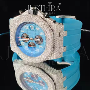 Reloj de pulsera de lujo con bisel plateado para hombre o mujer, reloj de pulsera con diamantes de moissanita VVS premium al mejor precio de fábrica. - Product Image 4