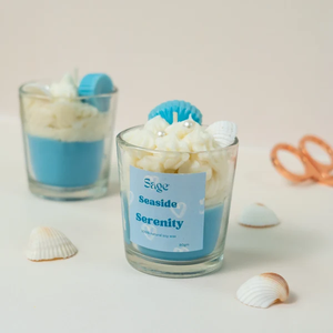 Vela aromática en frasco pequeño Seaside Serenity, vela perfumada para aromaterapia, fragancia para el hogar, para relajación, decoración de dormitorio, sala de estar y regalo - Product Image 1