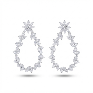 Pendientes de Diamantes Certificados por IGI, Color D E F, Claridad VVS, Elegante Regalo de Joyería Fina, Regalo de Novia, Accesorio de Lujo - Product Image 1