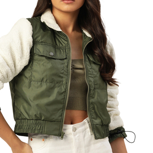<b>Women's</b> Cotton Vest Short Style Winter Thickened Sleeveless OEM Fashion Clothes Quilted <b>Waistcoats</b> Lightweight Body Warmer OEM - Product Image 1