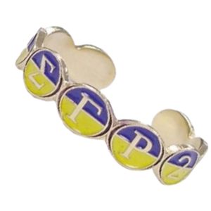Sigma Gamma Rho Color <b>Ring</b> Women Greek Letter Sorority Jewelry Colorful Enamel Style Fashion <b>Finger</b> <b>Ring</b> Elegant College - Product Image 4