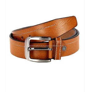 เข็มขัดหนังวัวแท้สไตล์อินเดียสีน้ำตาลเข้มเข็มขัดลำลองหนังแฟชั่นวินเทจหัวเข็มขัดโลหะผสมความยาวตามสั่ง - Product Image 1