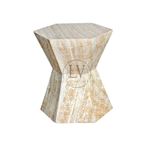 Mesa auxiliar de diseño moderno, mesas laterales únicas de hormigón, mesa auxiliar de cemento, taburete decorativo de jardín para patio de Vietnam - Product Image 2