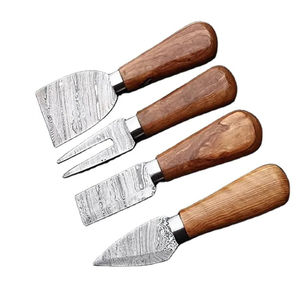 Ensembles de couteaux à fromage en acier inoxydable, outils de service, collection de cuisine, ensembles de couteaux à fromage haut de gamme avec manche en bois, boîte cadeau - Product Image 2