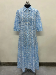 Vestido Casual Midi para Mujer, Tejido 100% Algodón, Liso, Manga Corta, Cintura Imperio, Estilo Babydoll, Cuello en V, Holgado, Funcional - Product Image 3