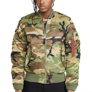 2026 New Wholesale High Quality Winter <b>Camo</b> Hooded Bomber <b>Jacket</b> Front Logo Windproof Breathable Customizable Men's - Product Image 1