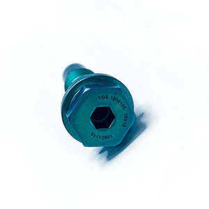 Vis à tête hexagonale en aluminium bleu avec tige filetée et poignée moletée, embout de clou interverrouillable proximal fémoral en alliage de titane - Product Image 2
