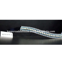 Bandeau cheval en cuir avec strass