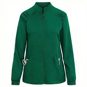 Blouse d'infirmière à fermeture éclair intégrale, design personnalisé, couleurs variées, coupe ajustée, vêtements médicaux, manches longues, blouses élégantes, directement de l'usine - Product Image 2